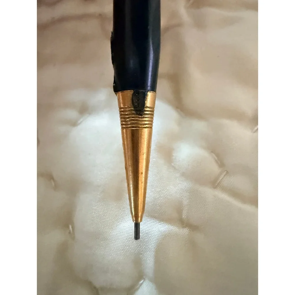 Vintage Mechanical Pencil Telescoping Metal Pencil and Black Gold Tone Pencil